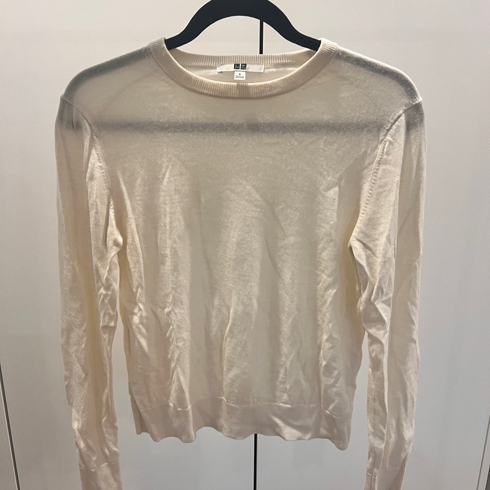 Uniqlo Off-White Long Sleeve Top